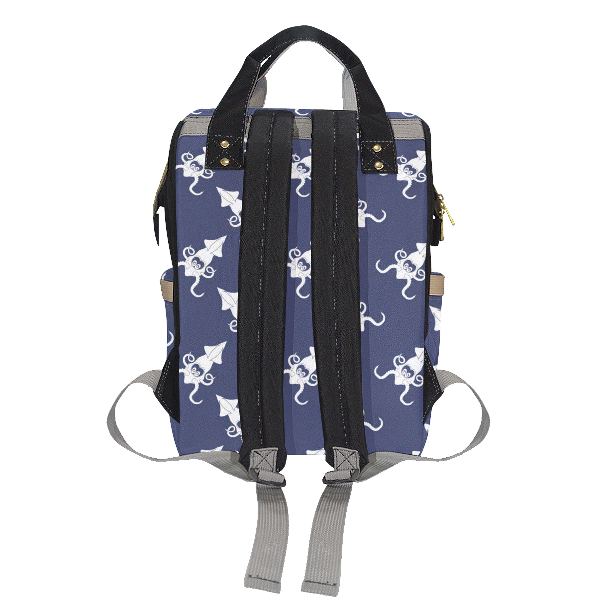 Giant Squid Pattern Print Design 02 Diaper Bag Backpack