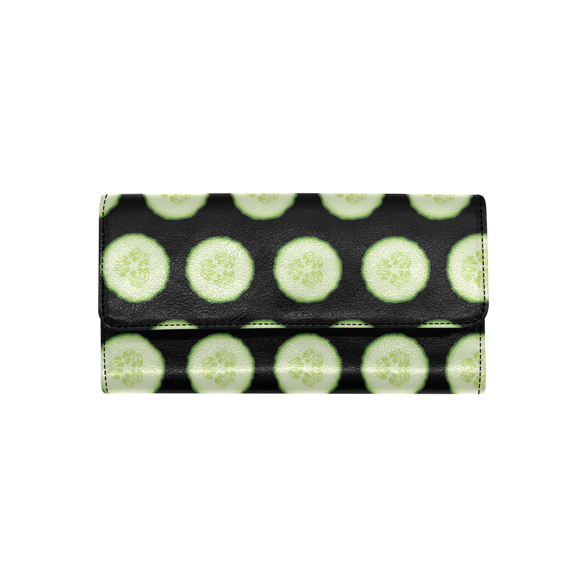 Cucumber Pattern Print Design CC02 Women's Trifold Wallet