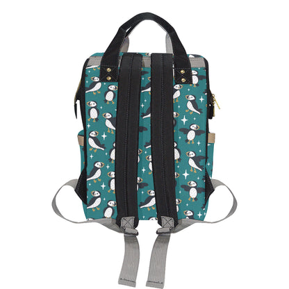 Puffin Pattern Print Design A05 Diaper Bag Backpack