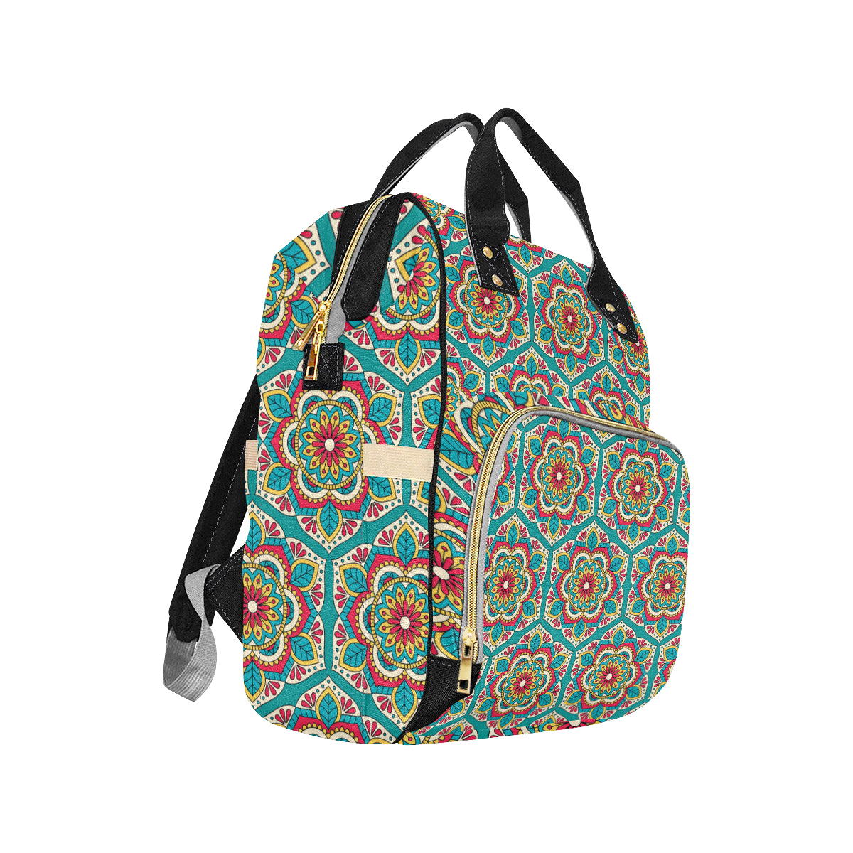 Mandala Pattern Print Design 03 Diaper Bag Backpack