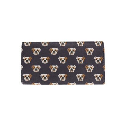 Bulldogs Pattern Print Design 03 Women's Trifold Wallet