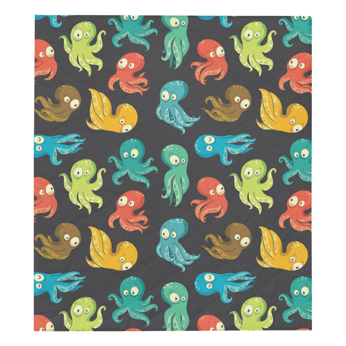 Octopus Pattern Print Design A01 Premium Quilt