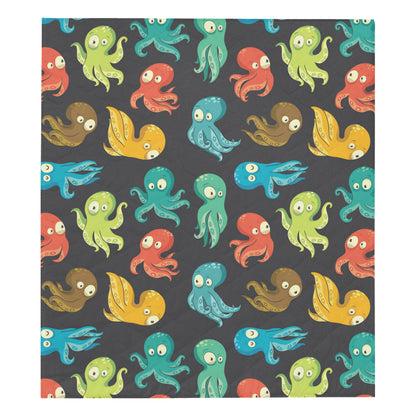 Octopus Pattern Print Design A01 Premium Quilt