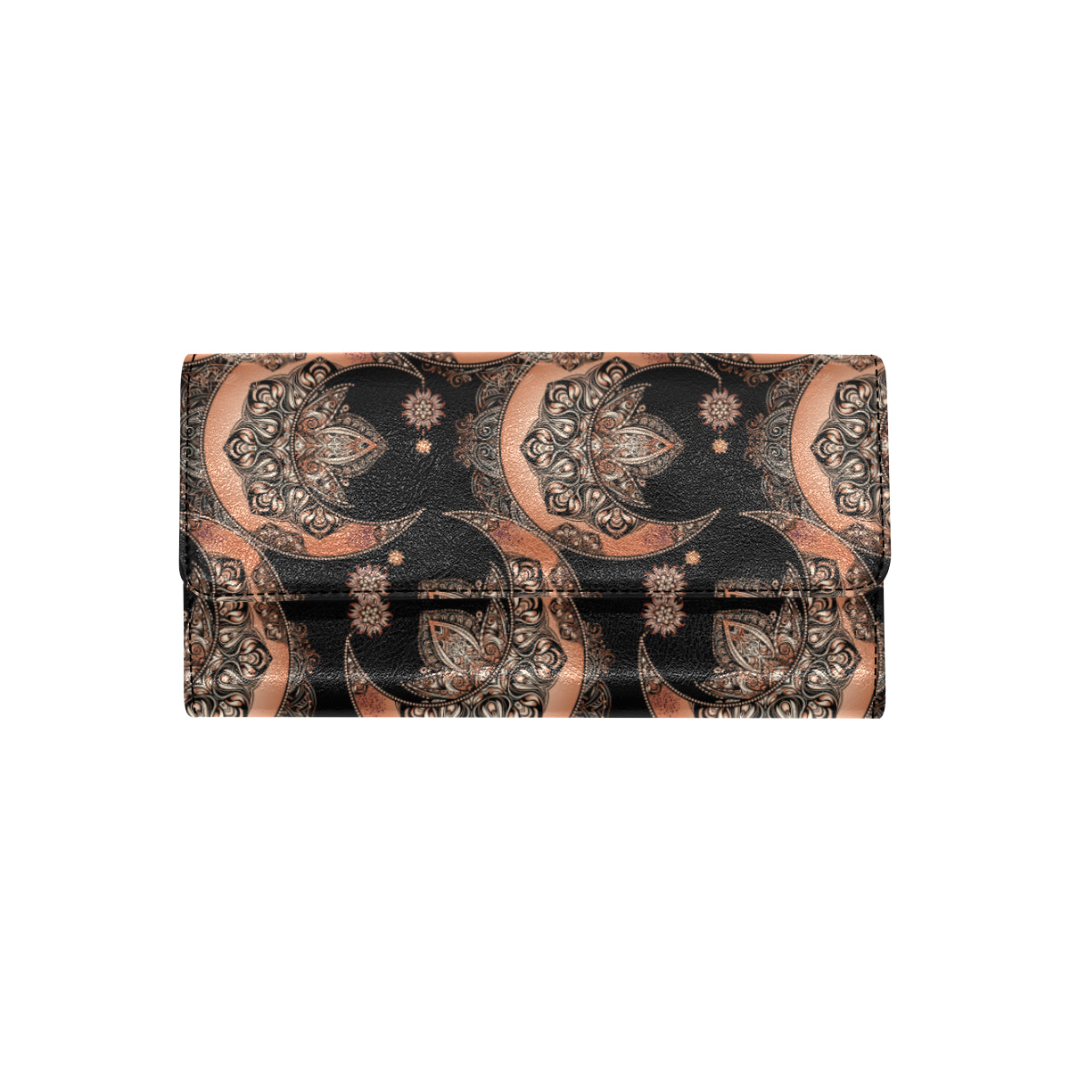Sun Moon Mandala Women's Trifold Wallet