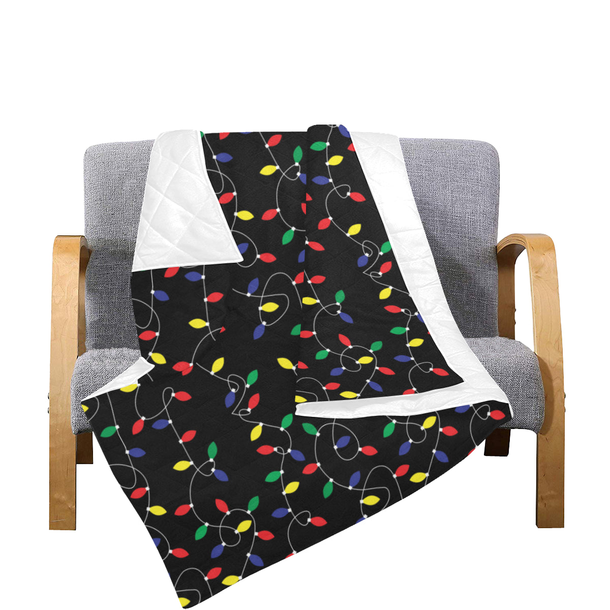 Christmas Light Pattern Print Design 04 Premium Quilt