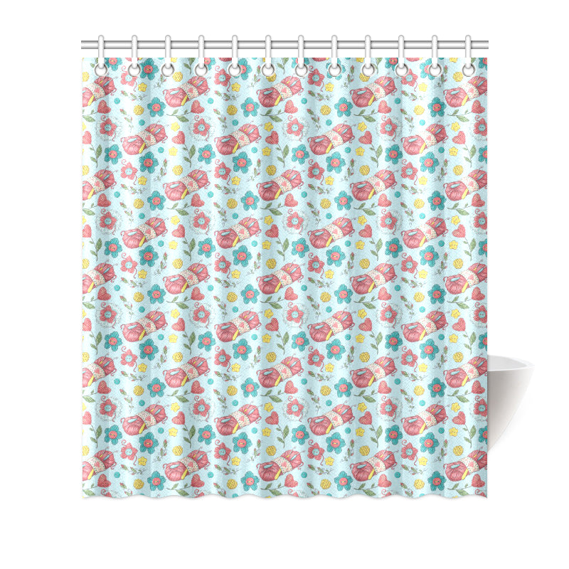 Crochet Pattern Print Design 01 Shower Curtain