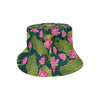 Water Lily Pattern Print Design WL09 Unisex Bucket Hat