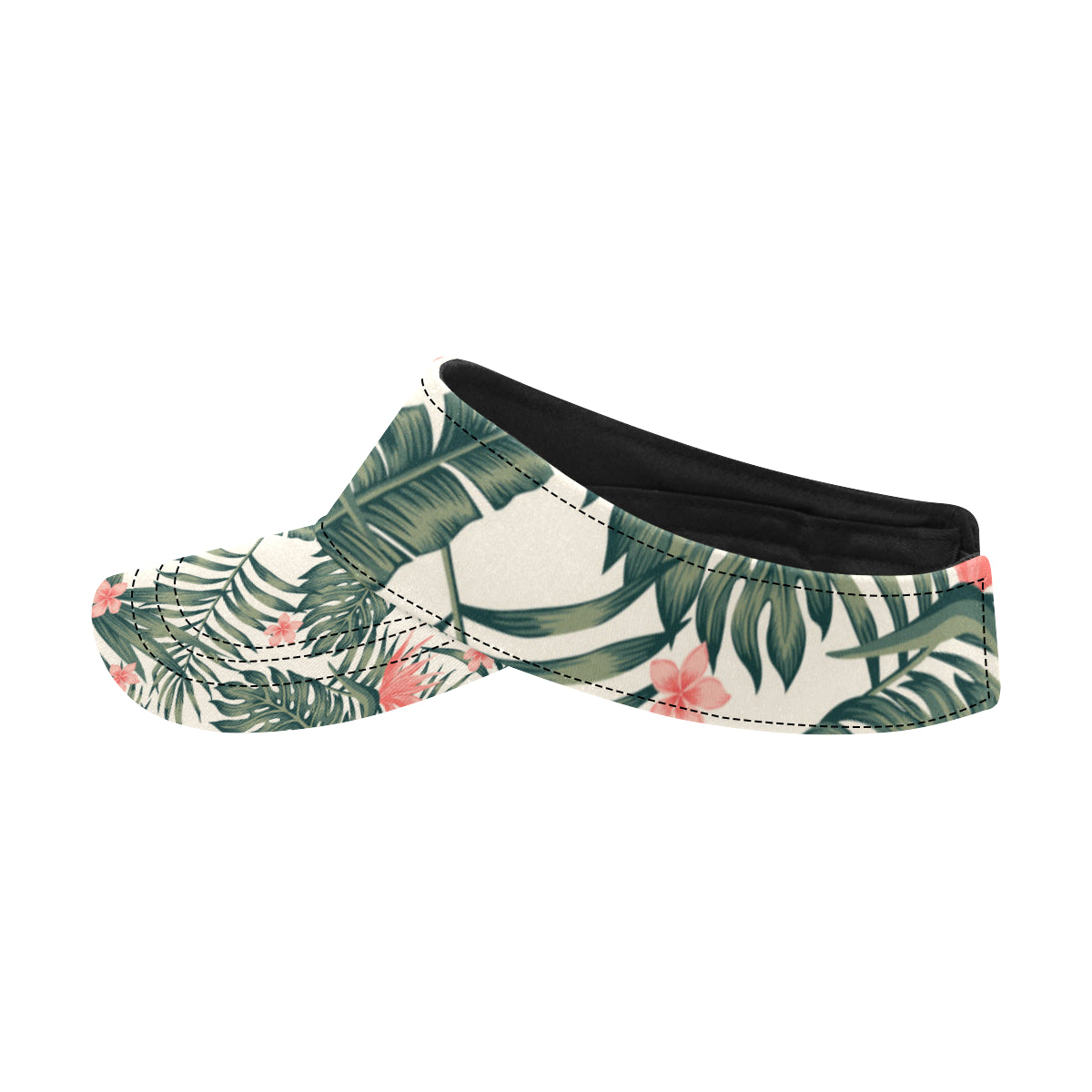 Tropical Flower Palm Leaves Unisex Sun Visor