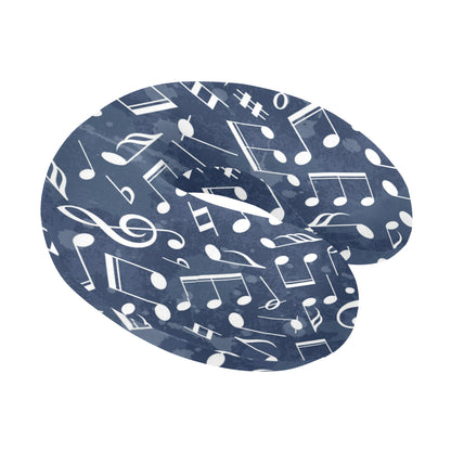 Music note Pattern Print Design A02 U-Shaped Travel Neck Pillow