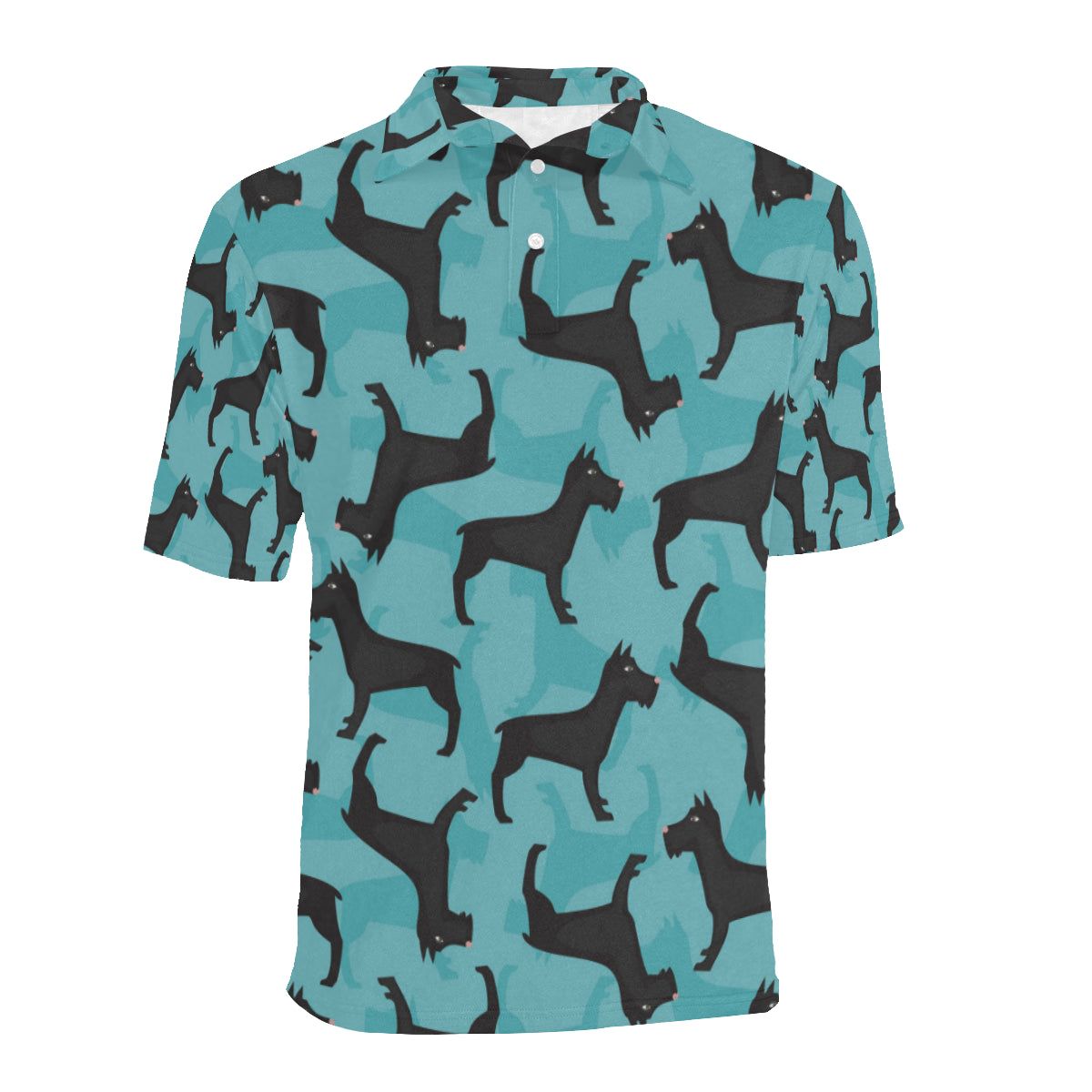 Schnauzers Pattern Print Design A01 Men Polo Shirt