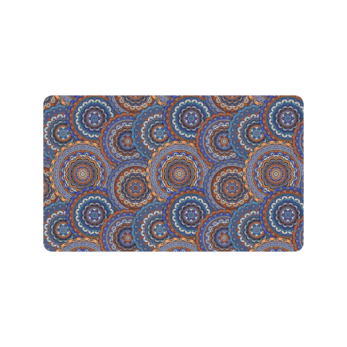 Mandala Boho Chic Design Print Rubber Doormat