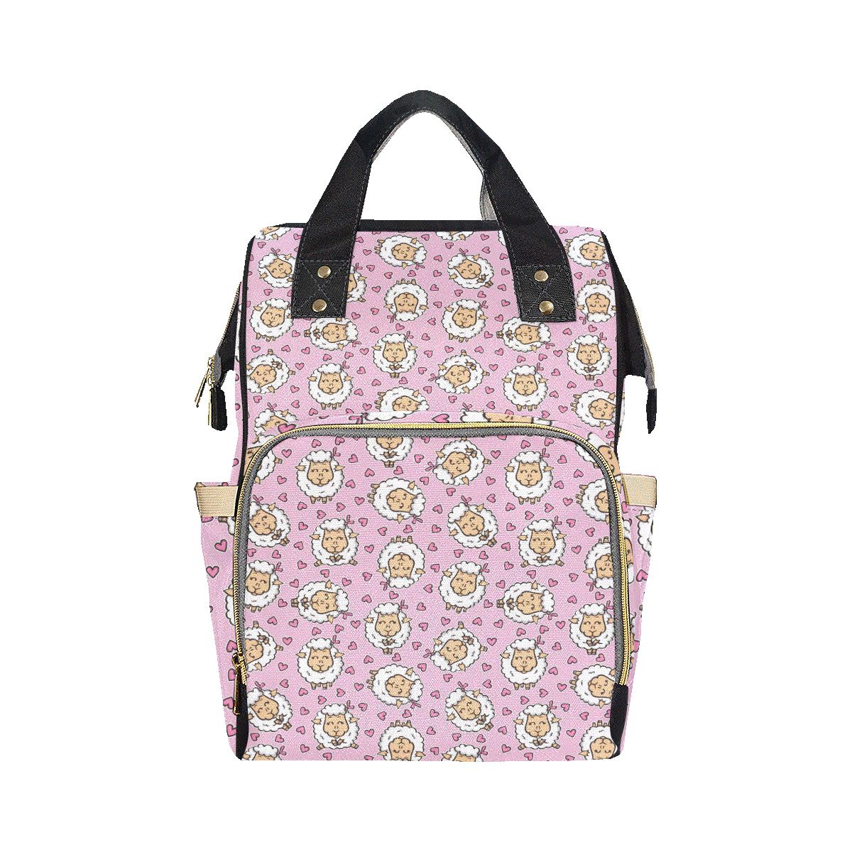 Sheep Cute Pattern Print Design 01 Diaper Bag Backpack