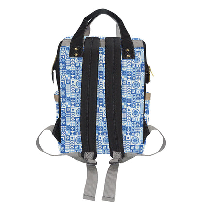 Swedish Print Pattern Diaper Bag Backpack