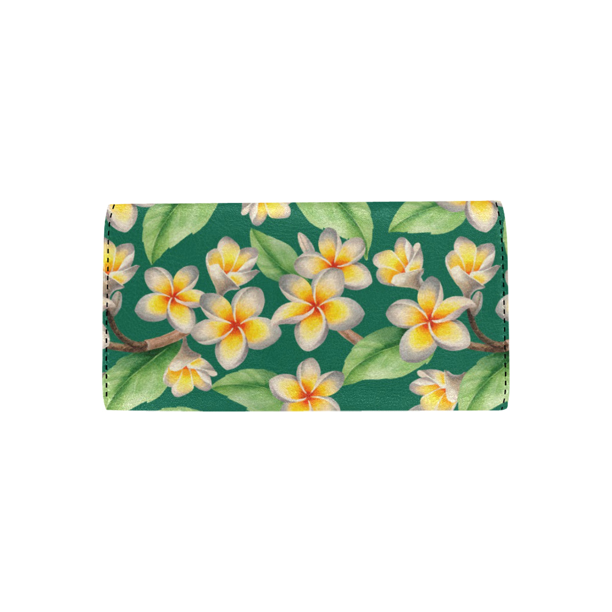 Plumeria Pattern Print Design PM07 Women's Trifold Wallet