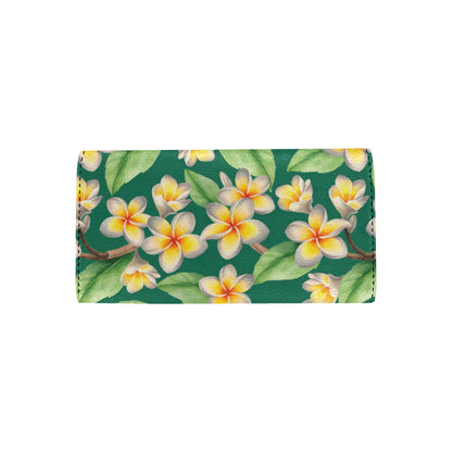 Plumeria Pattern Print Design PM07 Women's Trifold Wallet