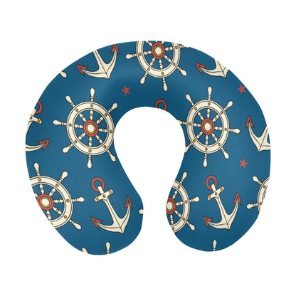 Anchor Pattern Print Design 02 U-Shaped Travel Neck Pillow