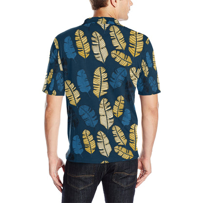 Banana Leaf Pattern Print Design BL09 Men Polo Shirt