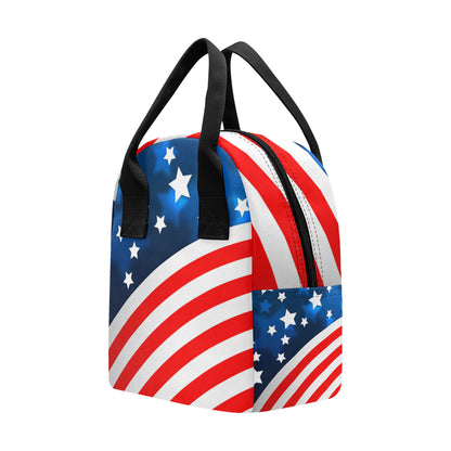 American flag Style Insulated Lunch Bag
