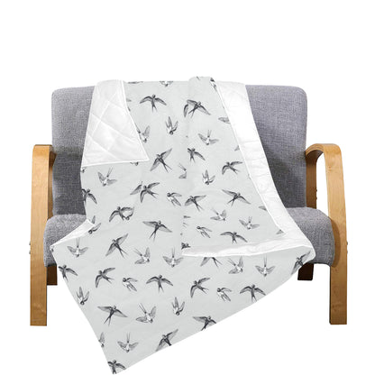 Swallow Bird Pattern Print Design 04 Premium Quilt