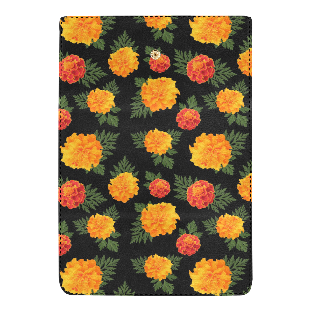 Marigold Pattern Print Design MR05 Women's Trifold Wallet