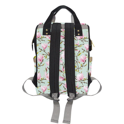 Magnolia Pattern Print Design MAG04 Diaper Bag Backpack