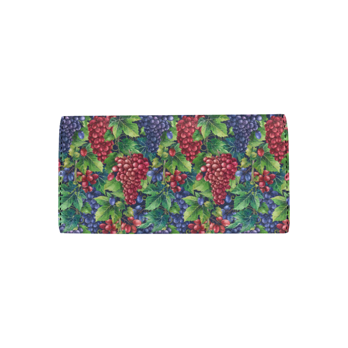 Grape Pattern Print Design GP02 Women's Trifold Wallet