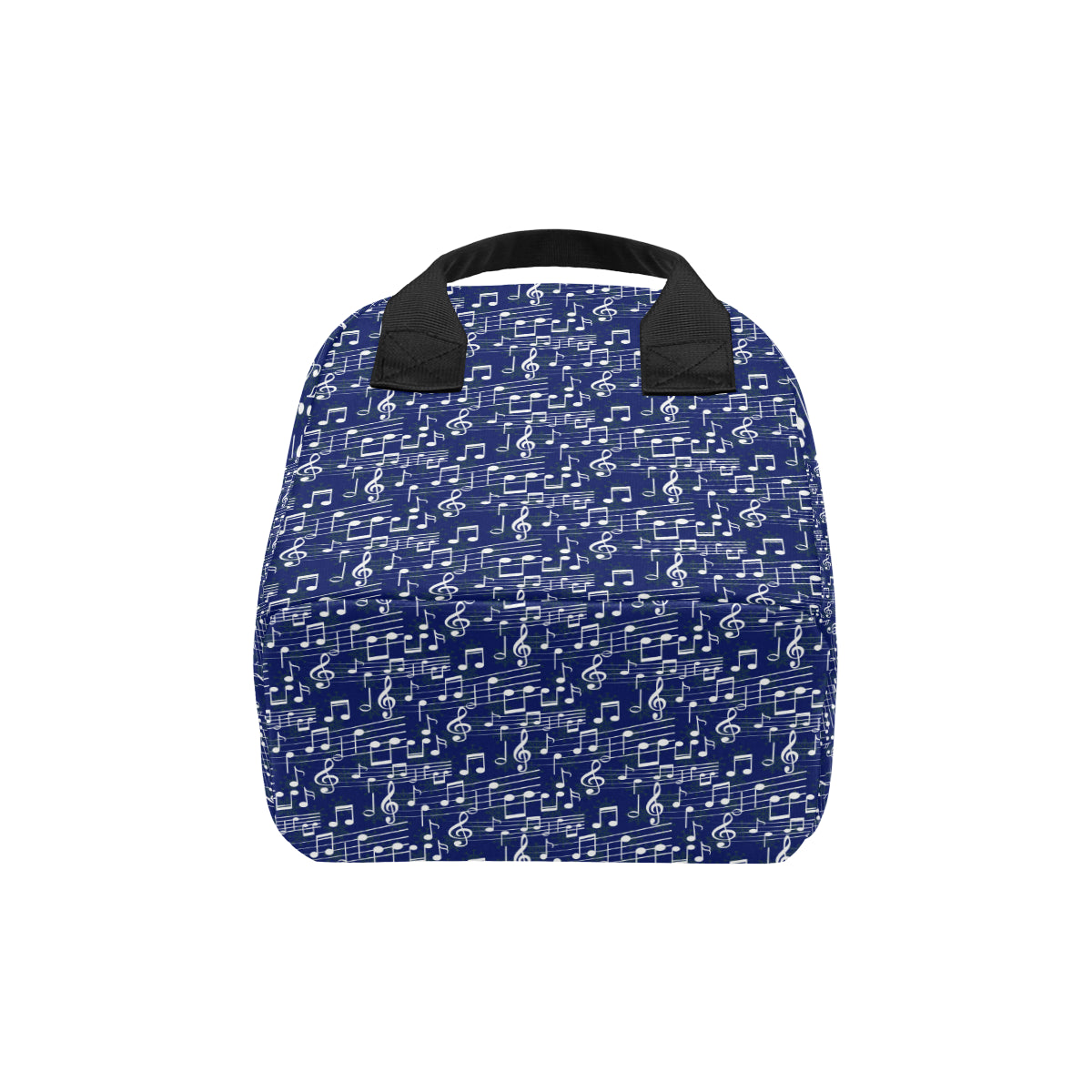 Music Note Blue Themed Print Insulated Lunch Bag