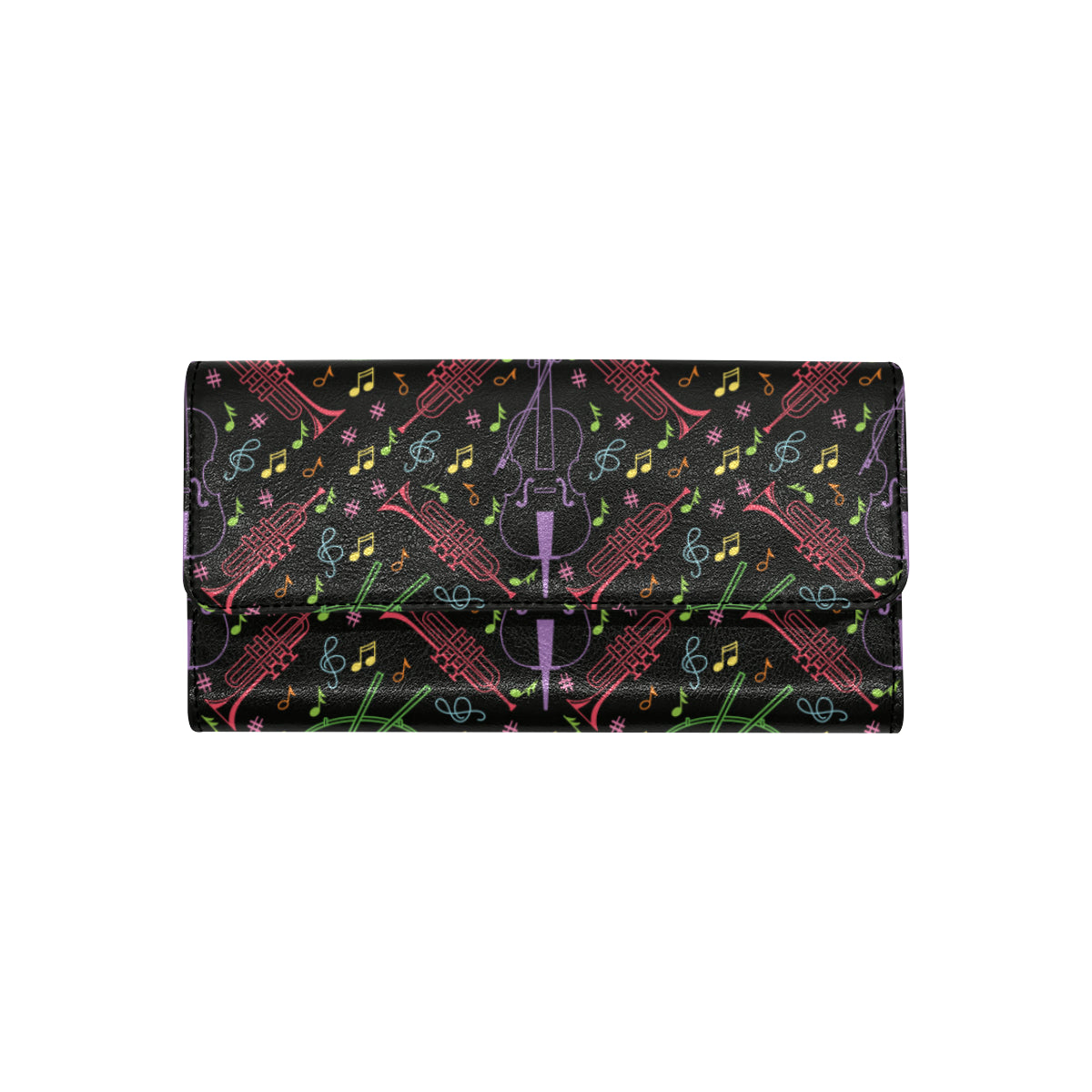 Cello Neon Pattern Print Design 02 Women's Trifold Wallet