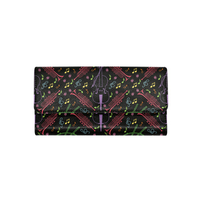 Cello Neon Pattern Print Design 02 Women's Trifold Wallet