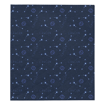 Cancer Zodiac Pattern Print Design 05 Premium Quilt