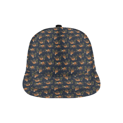 Sloth flower Design Themed Print Snapback Cap