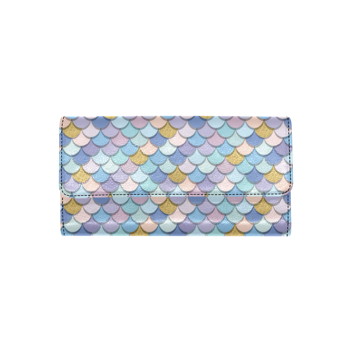 Mermaid Scales Pattern Print Design 05 Women's Trifold Wallet