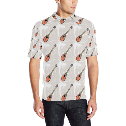 Mandolin Pattern Print Design 03 Men Polo Shirt