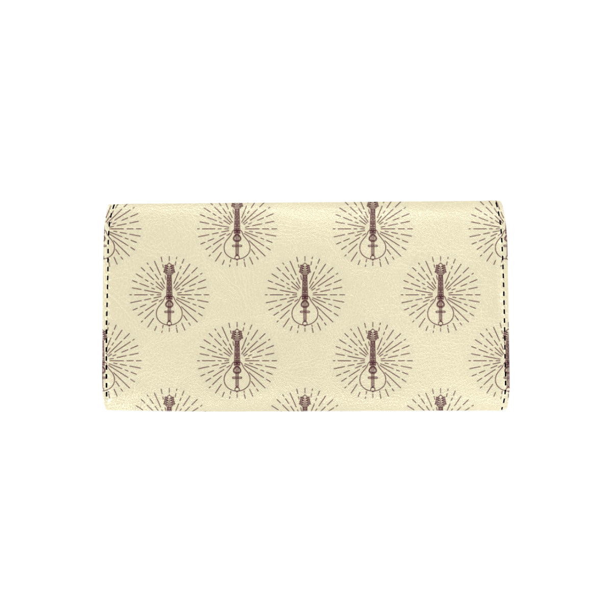 Mandolin Pattern Print Design 02 Women's Trifold Wallet