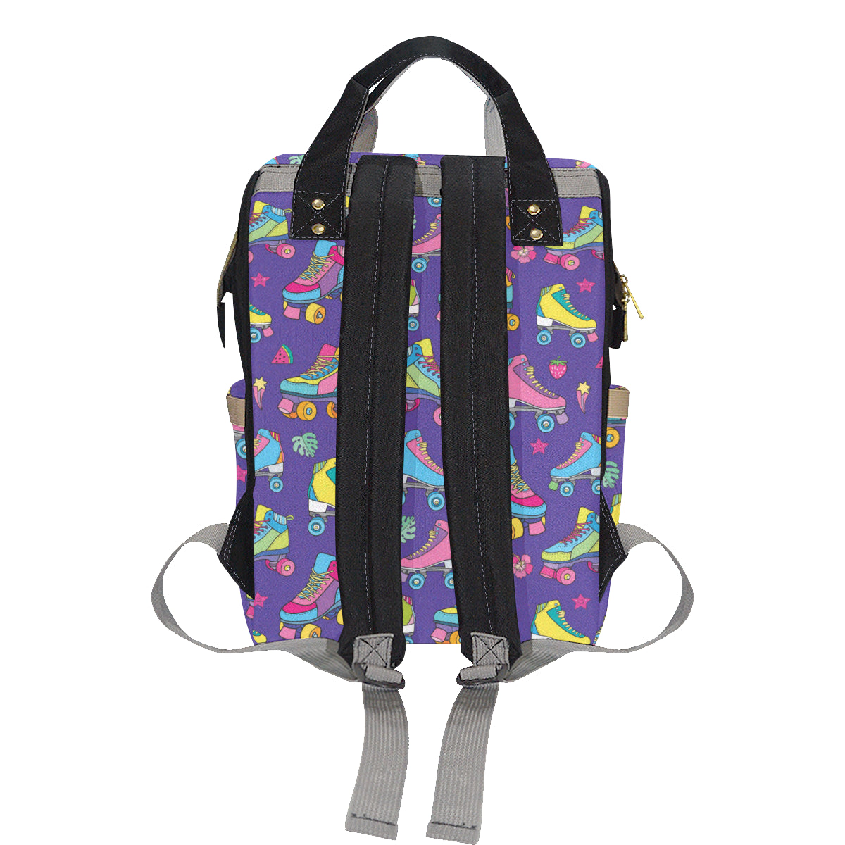 Roller skate Colorful Pattern Print Design A05 Diaper Bag Backpack
