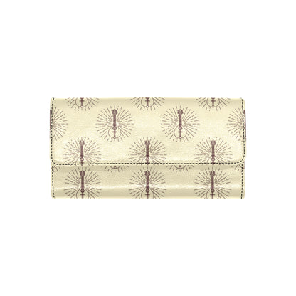 Mandolin Pattern Print Design 02 Women's Trifold Wallet