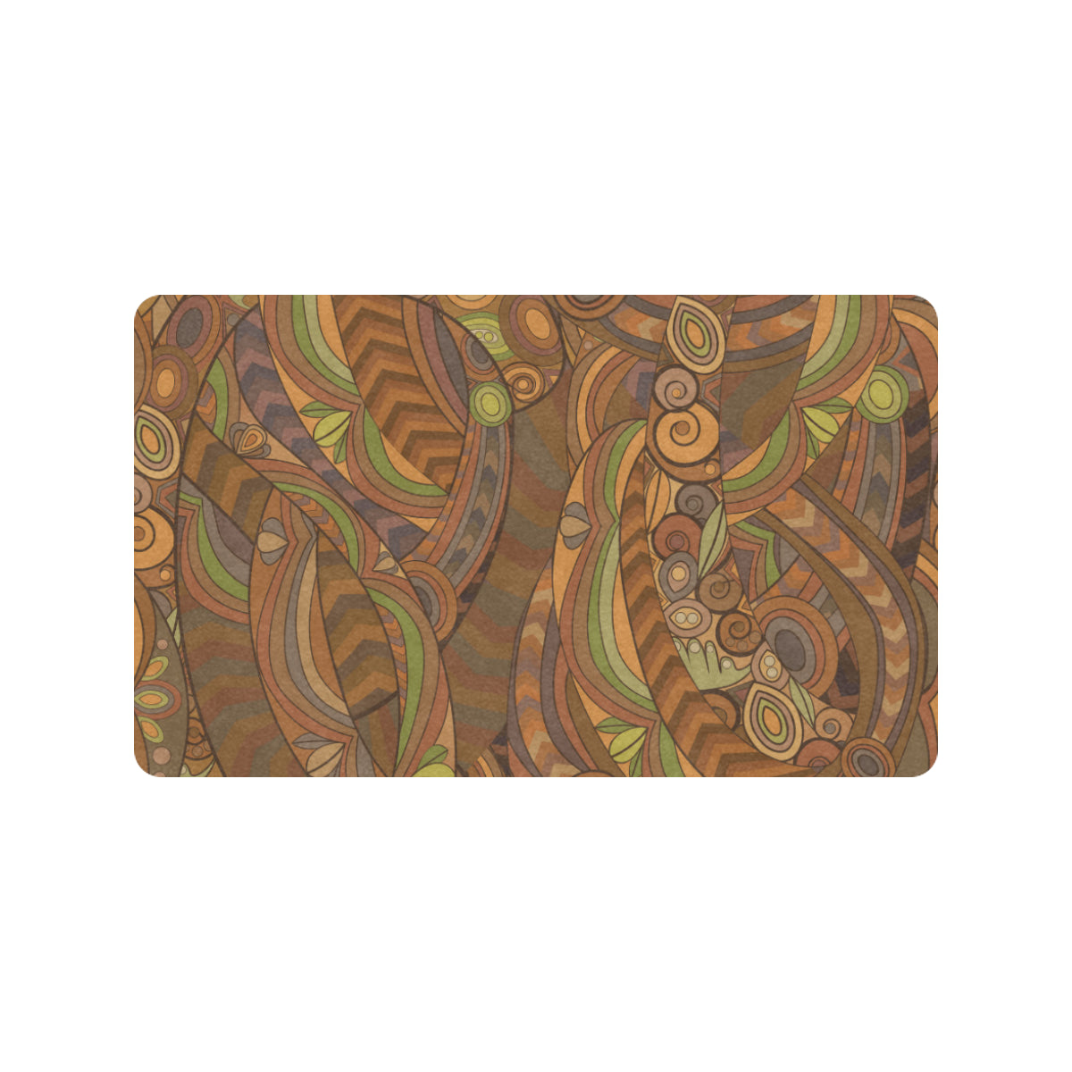 Maori Ornament Design Print Rubber Doormat