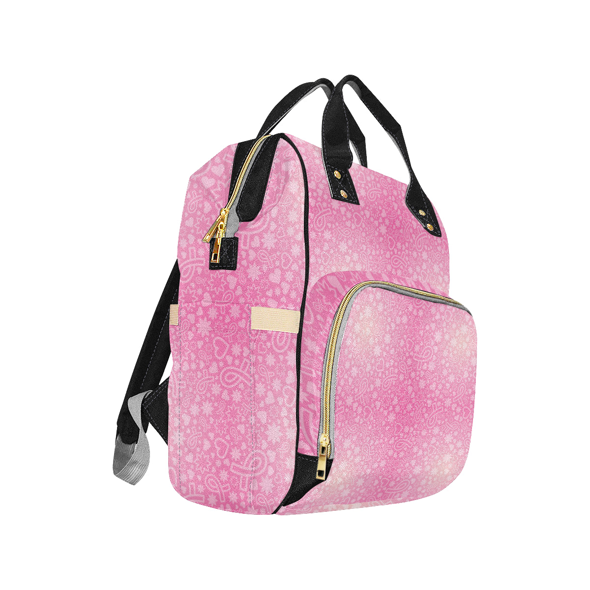 Breast cancer Pattern Print Design 02 Diaper Bag Backpack
