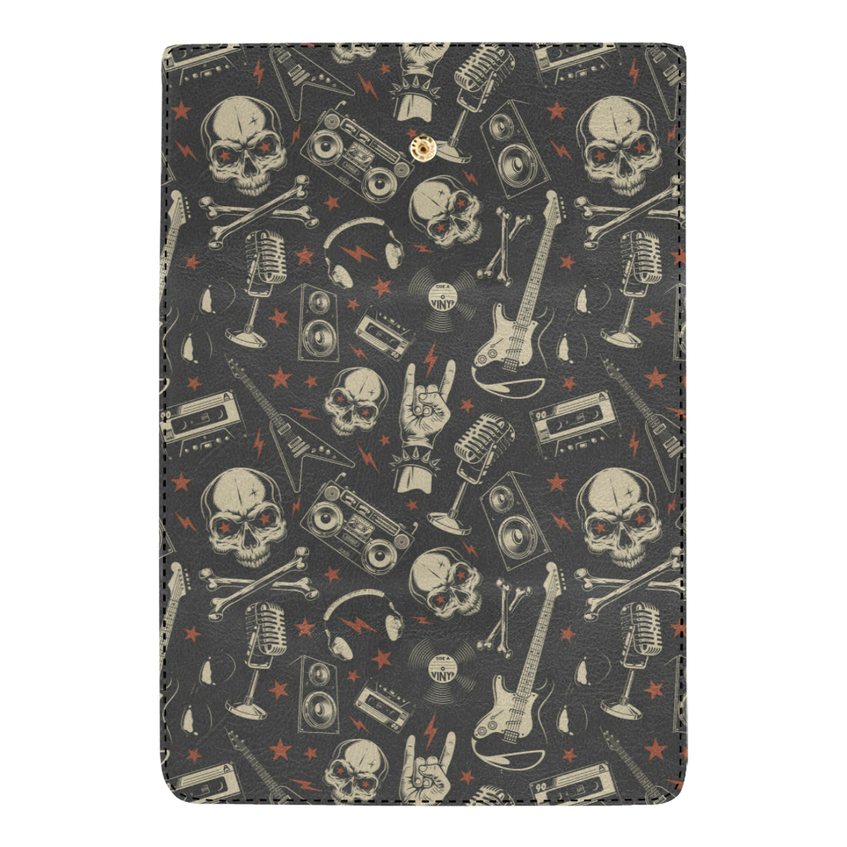 Rock and Roll Skull Pattern Print Design A03 Women's Trifold Wallet
