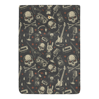 Rock and Roll Skull Pattern Print Design A03 Women's Trifold Wallet