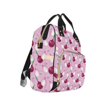 Onion Pattern Print Design A01 Diaper Bag Backpack