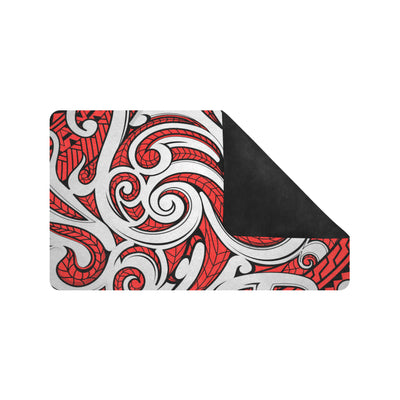 Maori Polynesian Themed Design Print Rubber Doormat