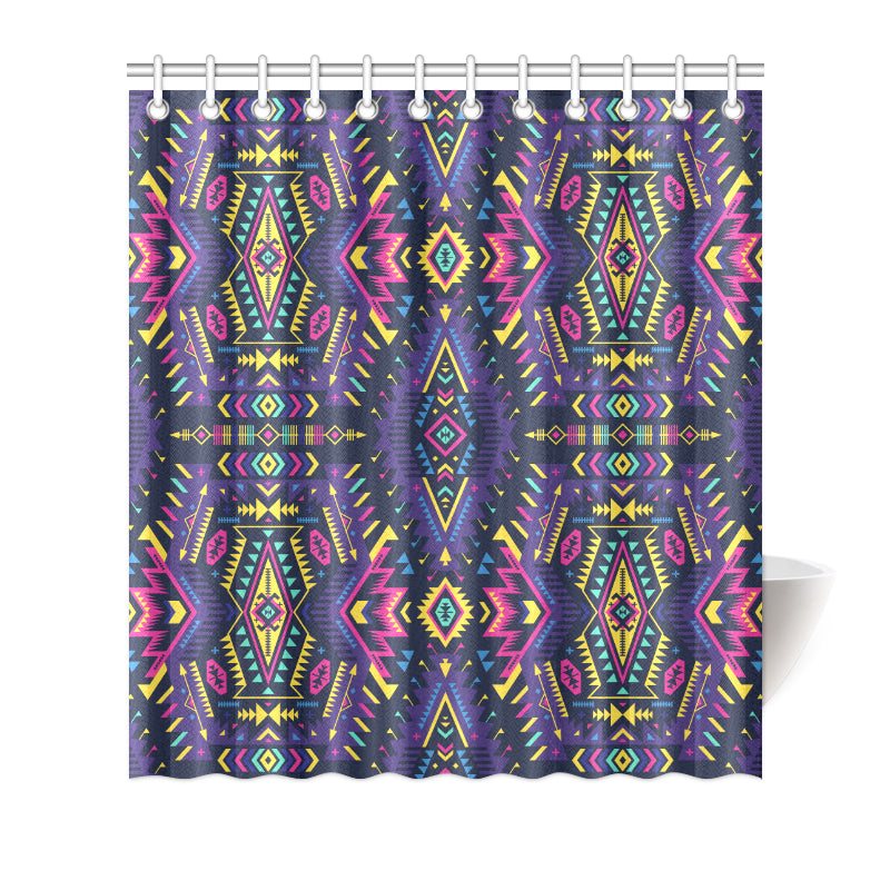 Aztec Pattern Print Design 07 Shower Curtain