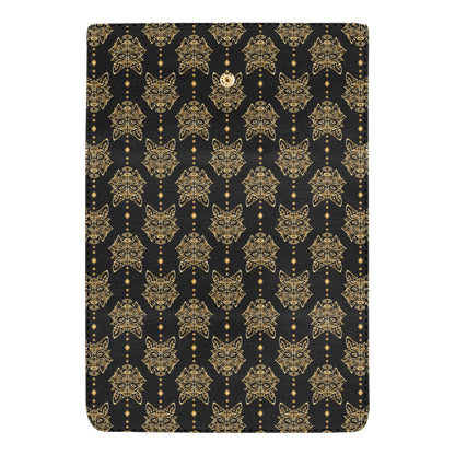 Aztec Wolf Pattern Print Design 04 Women's Trifold Wallet