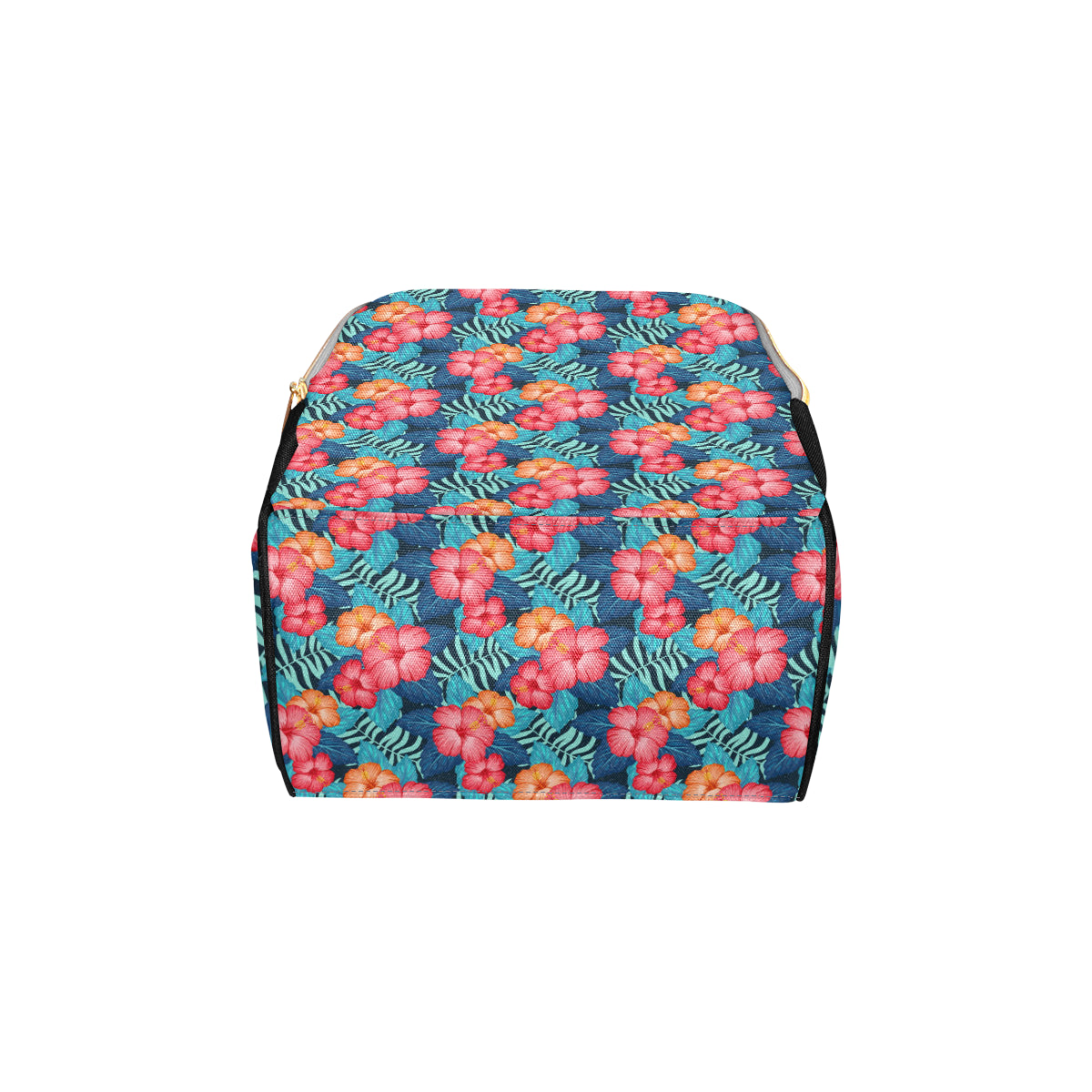 Red Hibiscus Pattern Print Design HB02 Diaper Bag Backpack