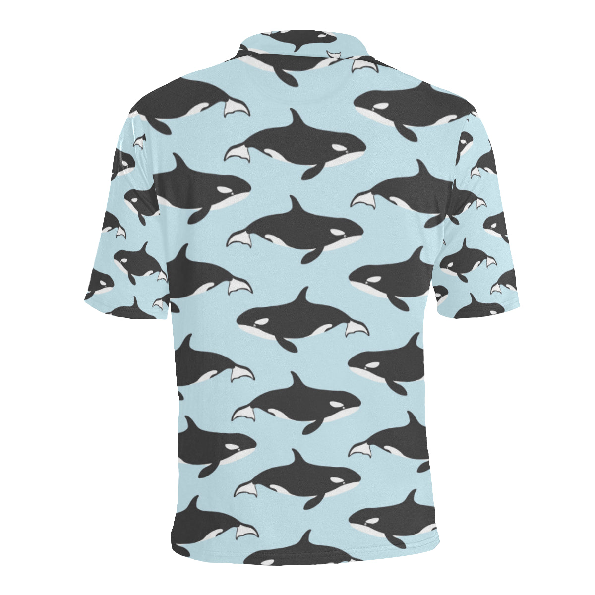 Killer Whale Pattern Print Design 01 Men Polo Shirt