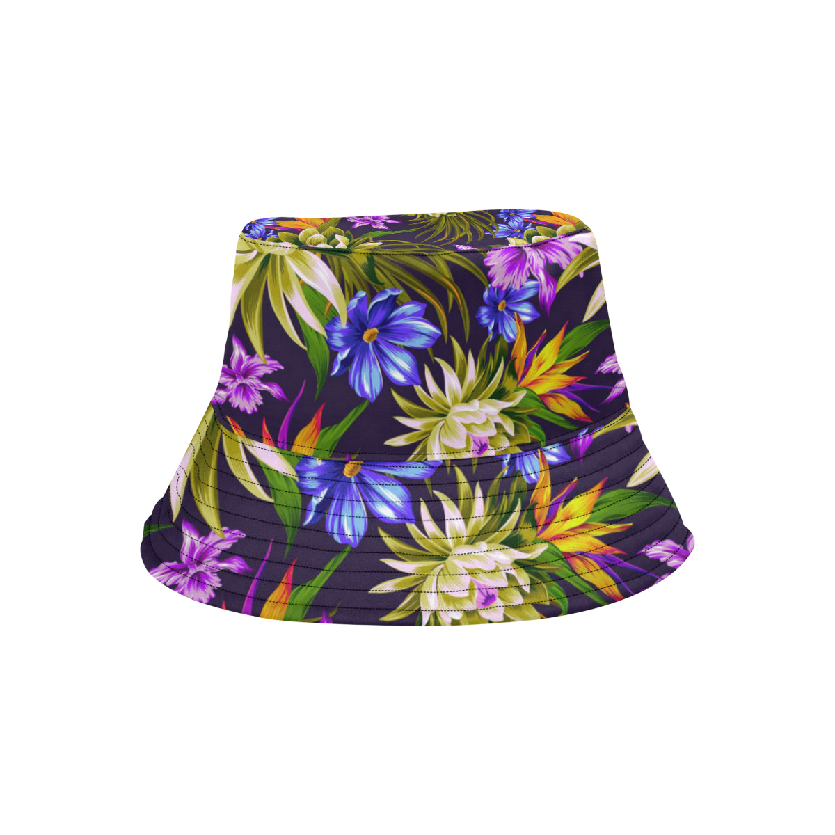 Water Lily Pattern Print Design WL08 Unisex Bucket Hat