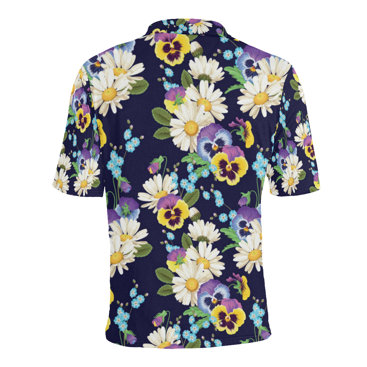 Pansy Pattern Print Design PS03 Men Polo Shirt