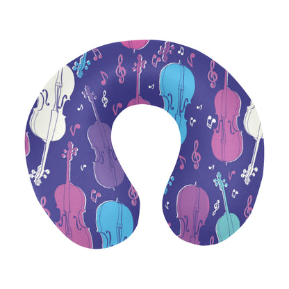Cello Pattern Print Design 01 U-Shaped Travel Neck Pillow
