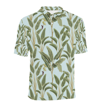 Banana Leaf Pattern Print Design BL03 Men Polo Shirt